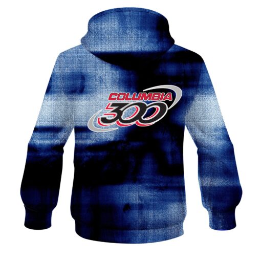 Columbia 300 Blue Canvas CoolWick Bowling Hoodie - Image 2