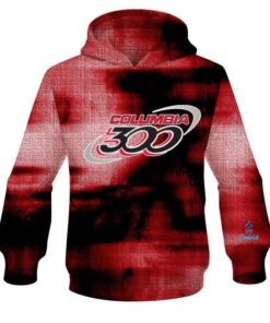 Columbia 300 Red Canvas CoolWick Bowling Hoodie