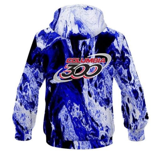 Columbia 300 Marble Blue CoolWick Bowling Hoodie - Image 2