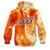 Columbia 300 Marble Orange CoolWick Bowling Hoodie