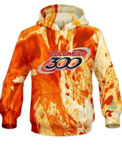 Columbia 300 Marble Orange CoolWick Bowling Hoodie