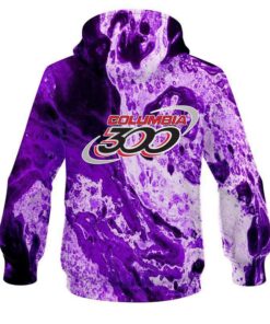Alternative view of Columbia 300 Marble Purple CoolWick Bowling Hoodie