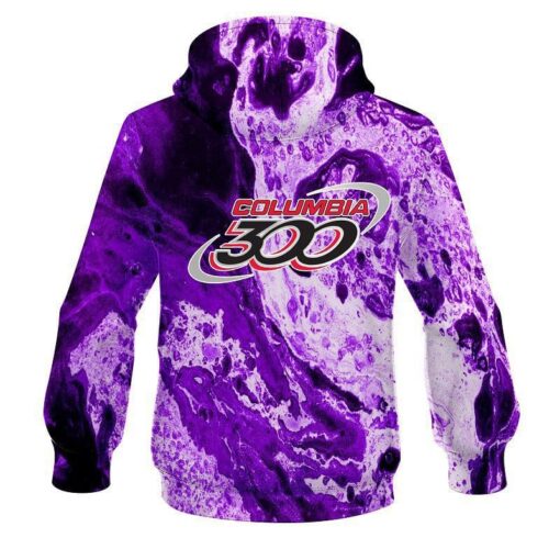 Columbia 300 Marble Purple CoolWick Bowling Hoodie - Image 2