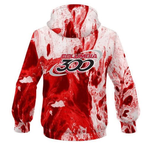 Columbia 300 Marble Red CoolWick Bowling Hoodie - Image 2