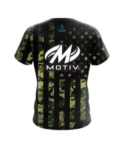 Alternative view of Motiv Camouflage Flag CoolWick Bowling Jersey