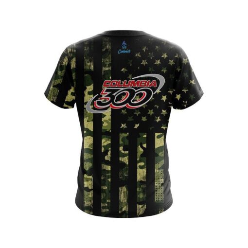 Columbia 300 Camouflage Flag CoolWick Bowling Jersey - Image 2