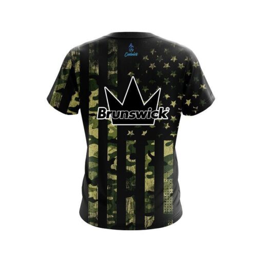 Brunswick Camouflage Flag CoolWick Bowling Jersey - Image 2