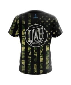 Alternative view of DV8 Camouflage Flag CoolWick Bowling Jersey