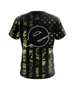 Alternative view of Ebonite Camouflage Flag CoolWick Bowling Jersey