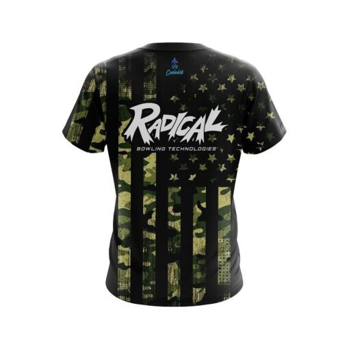 Radical Camouflage Flag CoolWick Bowling Jersey - Image 2