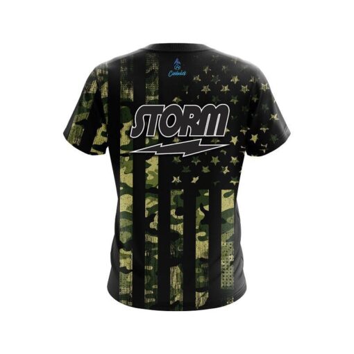 Storm  Camouflage Flag CoolWick Bowling Jersey - Image 2