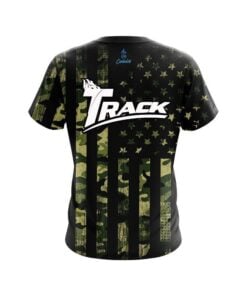 Alternative view of Track Camouflage Flag CoolWick Bowling Jersey