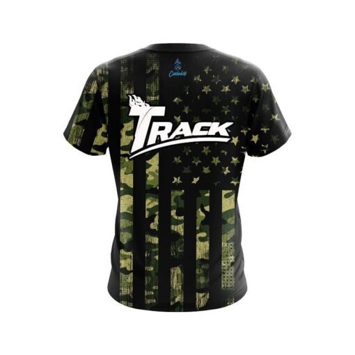 Track Camouflage Flag CoolWick Bowling Jersey - Image 2