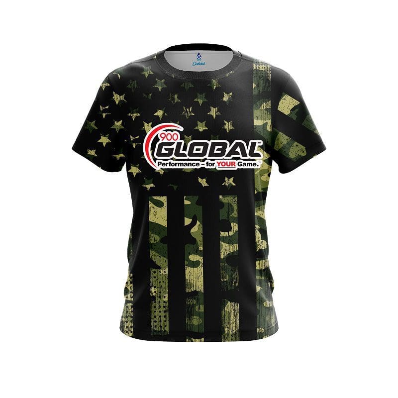 900 Global Camouflage Flag CoolWick Bowling Jersey