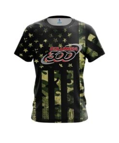 Columbia 300 Camouflage Flag CoolWick Bowling Jersey