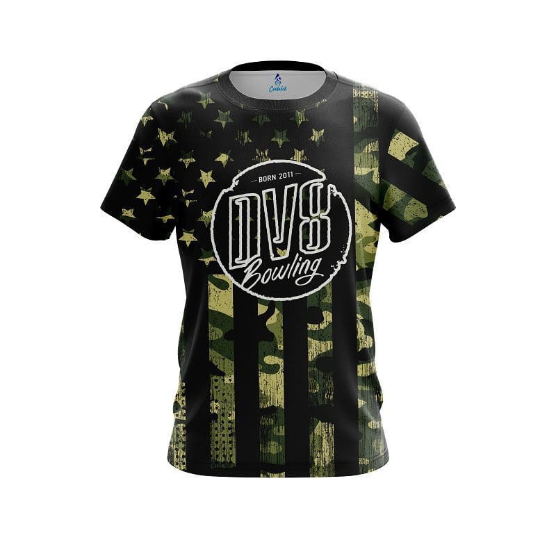 DV8 Camouflage Flag CoolWick Bowling Jersey