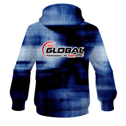 900 Global Blue Canvas CoolWick Bowling Hoodie - Image 2