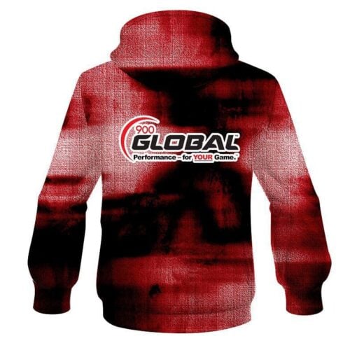 900 Global Red Canvas CoolWick Bowling Hoodie - Image 2