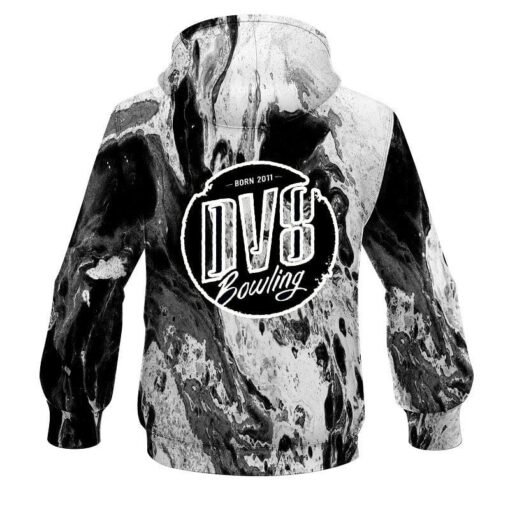 DV8 Marble Black CoolWick Bowling Hoodie - Image 2
