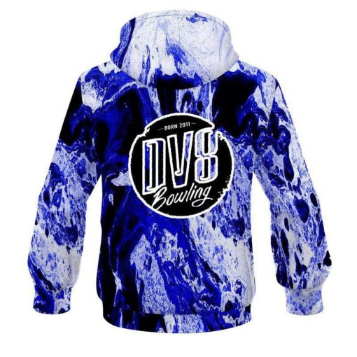 DV8 Marble Blue CoolWick Bowling Hoodie - Image 2