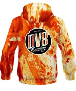Alternative view of DV8 Marble Orange CoolWick Bowling Hoodie