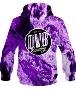 Alternative view of DV8 Marble Purple CoolWick Bowling Hoodie