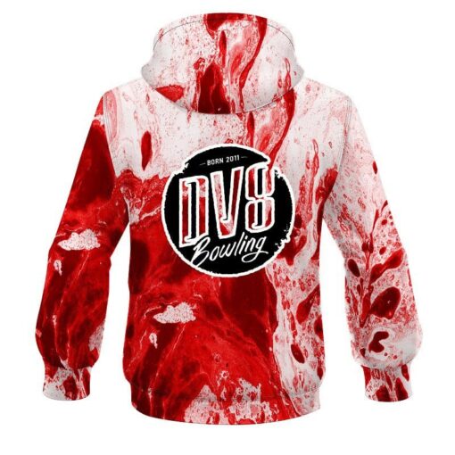 DV8 Marble Red CoolWick Bowling Hoodie - Image 2