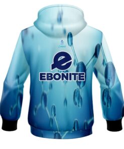 Alternative view of Ebonite Blue Atoms CoolWick Bowling Hoodie