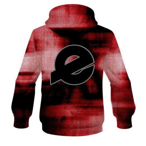Ebonite Red Canvas CoolWick Bowling Hoodie - Image 2
