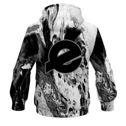 Ebonite Marble Black CoolWick Bowling Hoodie - Image 2