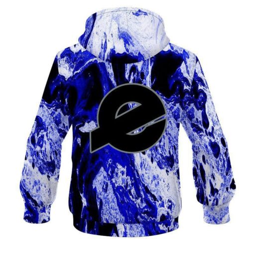 Ebonite Marble Blue CoolWick Bowling Hoodie - Image 2