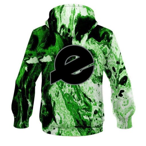 Ebonite Marble Green CoolWick Bowling Hoodie - Image 2