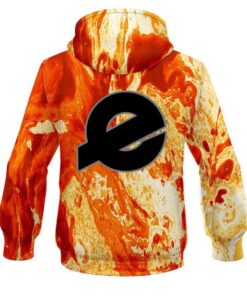 Alternative view of Ebonite Marble Orange CoolWick Bowling Hoodie