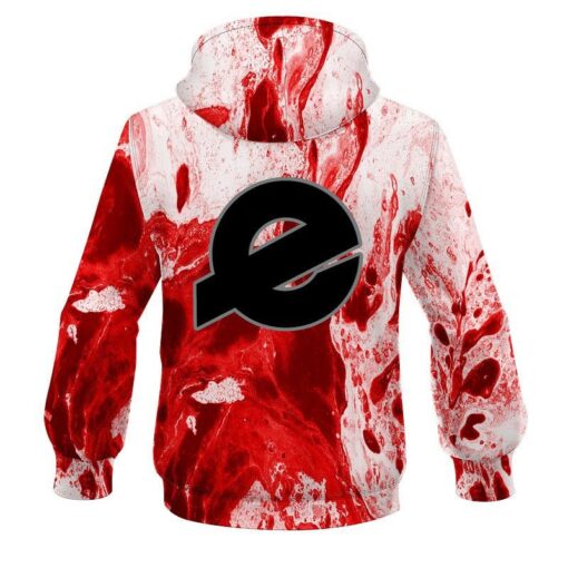 Ebonite Marble Red CoolWick Bowling Hoodie - Image 2