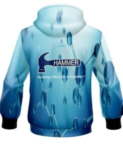 Alternative view of Hammer Blue Atoms CoolWick Bowling Hoodie