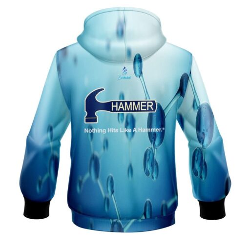 Hammer Blue Atoms CoolWick Bowling Hoodie - Image 2
