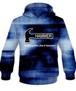 Hammer Blue Canvas CoolWick Bowling Hoodie