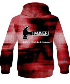 Hammer Red Canvas CoolWick Bowling Hoodie