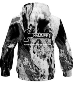Alternative view of Hammer Marble Black CoolWick Bowling Hoodie