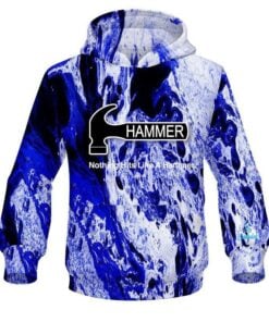 Hammer Marble Blue CoolWick Bowling Hoodie