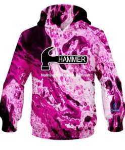 Hammer Marble Pink CoolWick Bowling Hoodie
