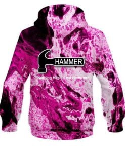 Alternative view of Hammer Marble Pink CoolWick Bowling Hoodie