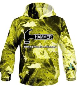 Hammer Marble Yellow CoolWick Bowling Hoodie