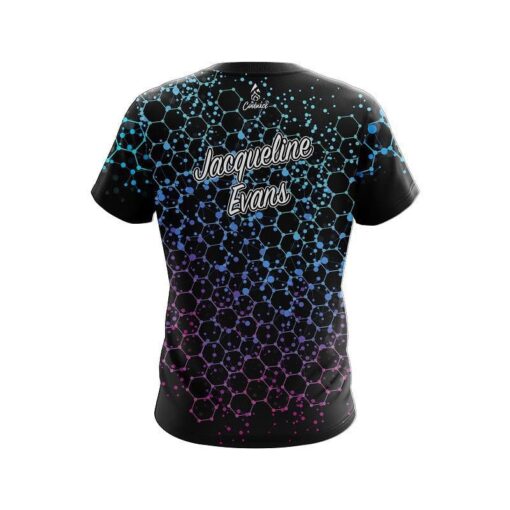 Jacqueline Evans Storm Black Molecules CoolWick Replica Bowling Jersey - Image 2