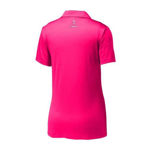 Women's BowlFit Heather D'Errico Competitor Polo Pink Raspberry - Image 2