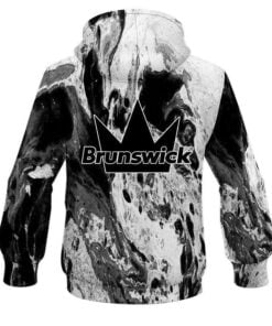 Alternative view of Brunswick Marble Black CoolWick Bowling Hoodie