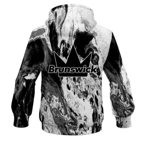 Brunswick Marble Black CoolWick Bowling Hoodie - Image 2