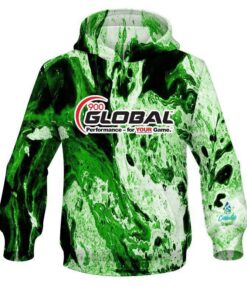 900 Global Marble Green CoolWick Bowling Hoodie