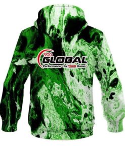 Alternative view of 900 Global Marble Green CoolWick Bowling Hoodie