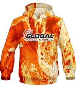 900 Global Marble Orange CoolWick Bowling Hoodie